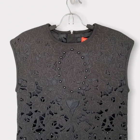 Manoush Jardin De Roses Beaded Top Black Size 6 - Picture 3 of 12